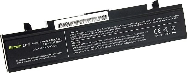Bateri laptopi për Samsung, Green Cell SA02, 6600mAh, e zezë
