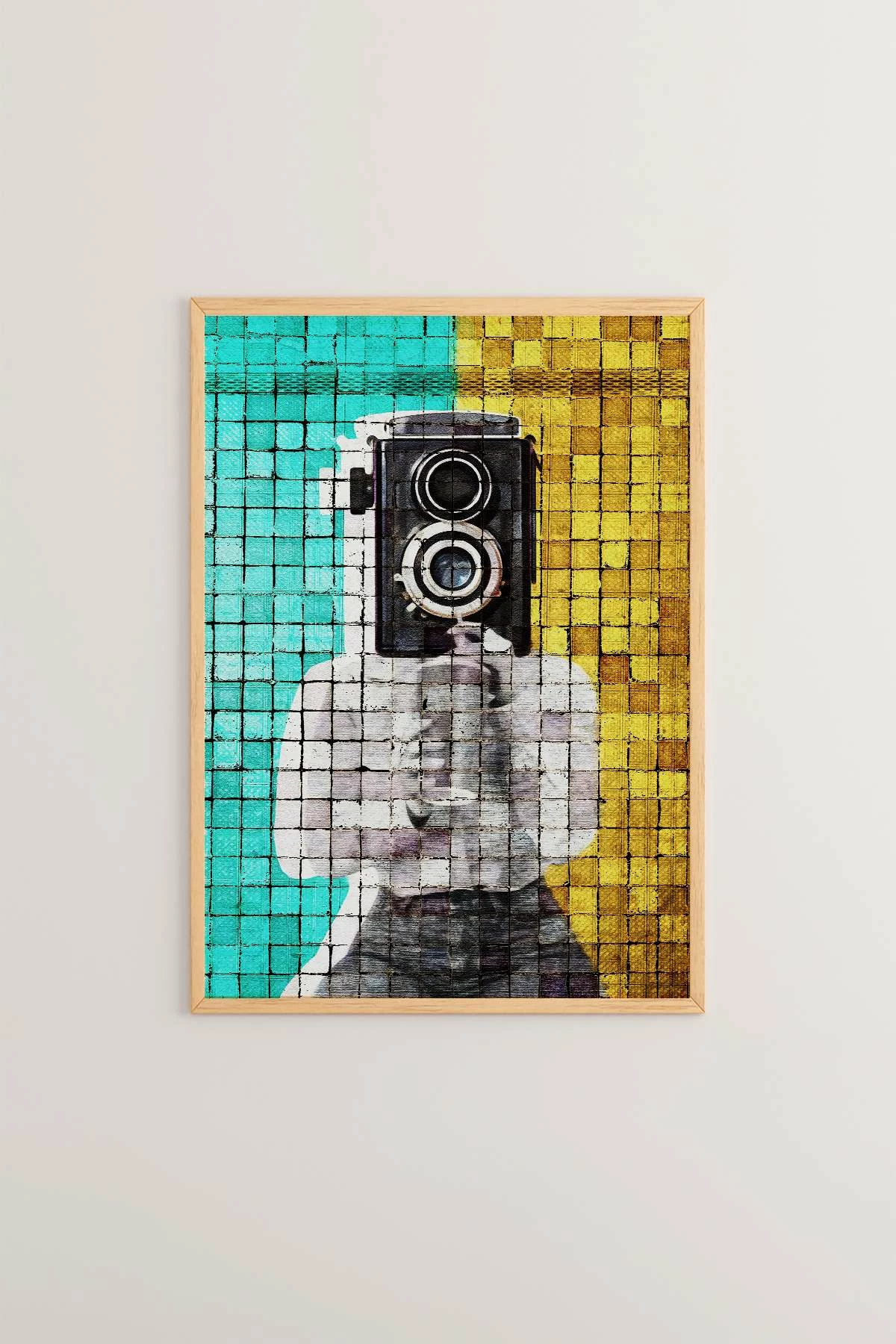 Pikturë dekorative me kornizë, Wallity, Popmosaıc2, shumëngjyrëshe, 33x48cm