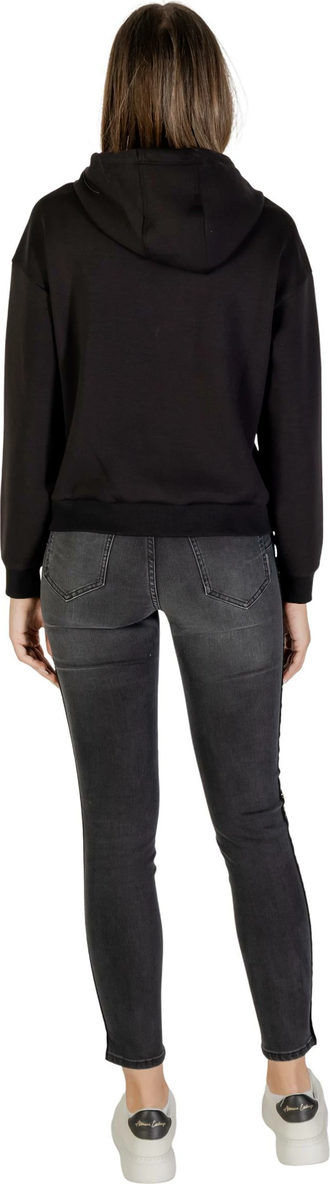 Duks me kapuç për femra Armani Exchange XW000836 AF13397, i zi me ari [Madhësia: L]