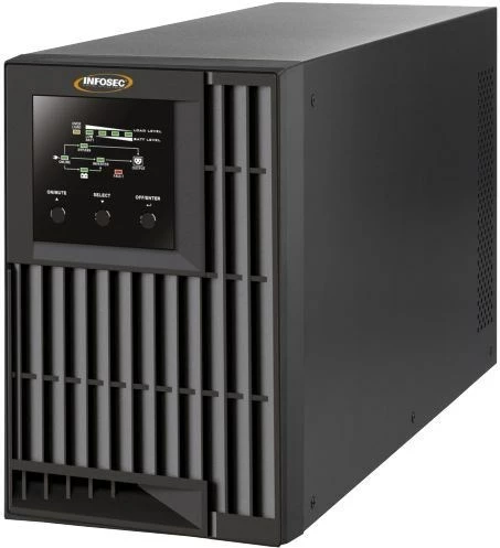 UPS Infosec E4 Value 1000, 1 kVA, 3 dalje AC, LED, 9Ah, E zezë