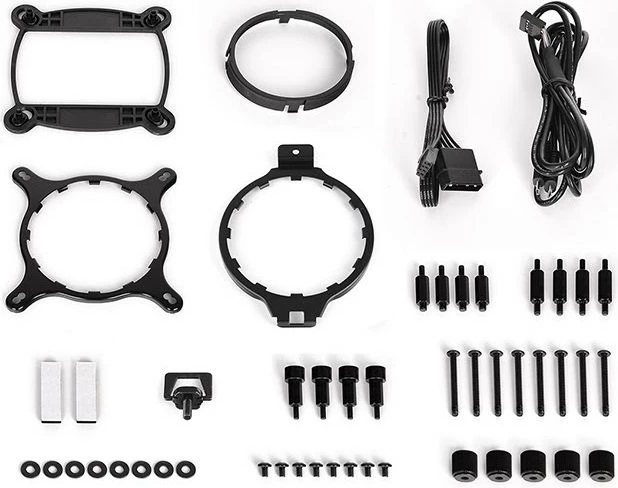 Ftohës uji për procesor Thermaltake Floe DX RGB 360, 3 ventilatorë, RGB, i zi