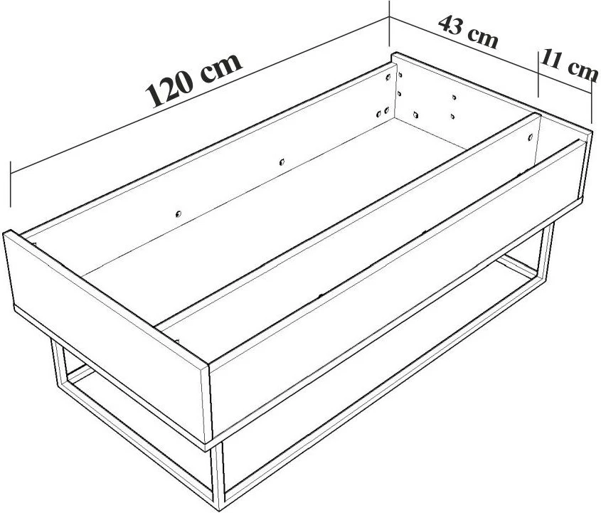Set mobiljesh për dhomë dite, Skye Decor, Laxus Takım 5, ngjyrë arre dhe e zezë