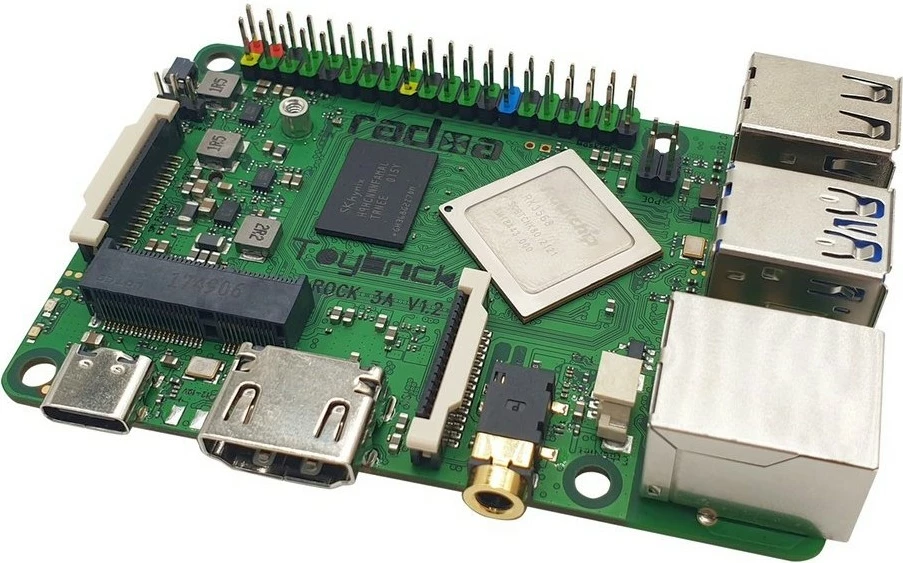 Pllakë amë Allnet Radxa Rock 3A, 2GB, RK3568, Quad-core Cortex-A55