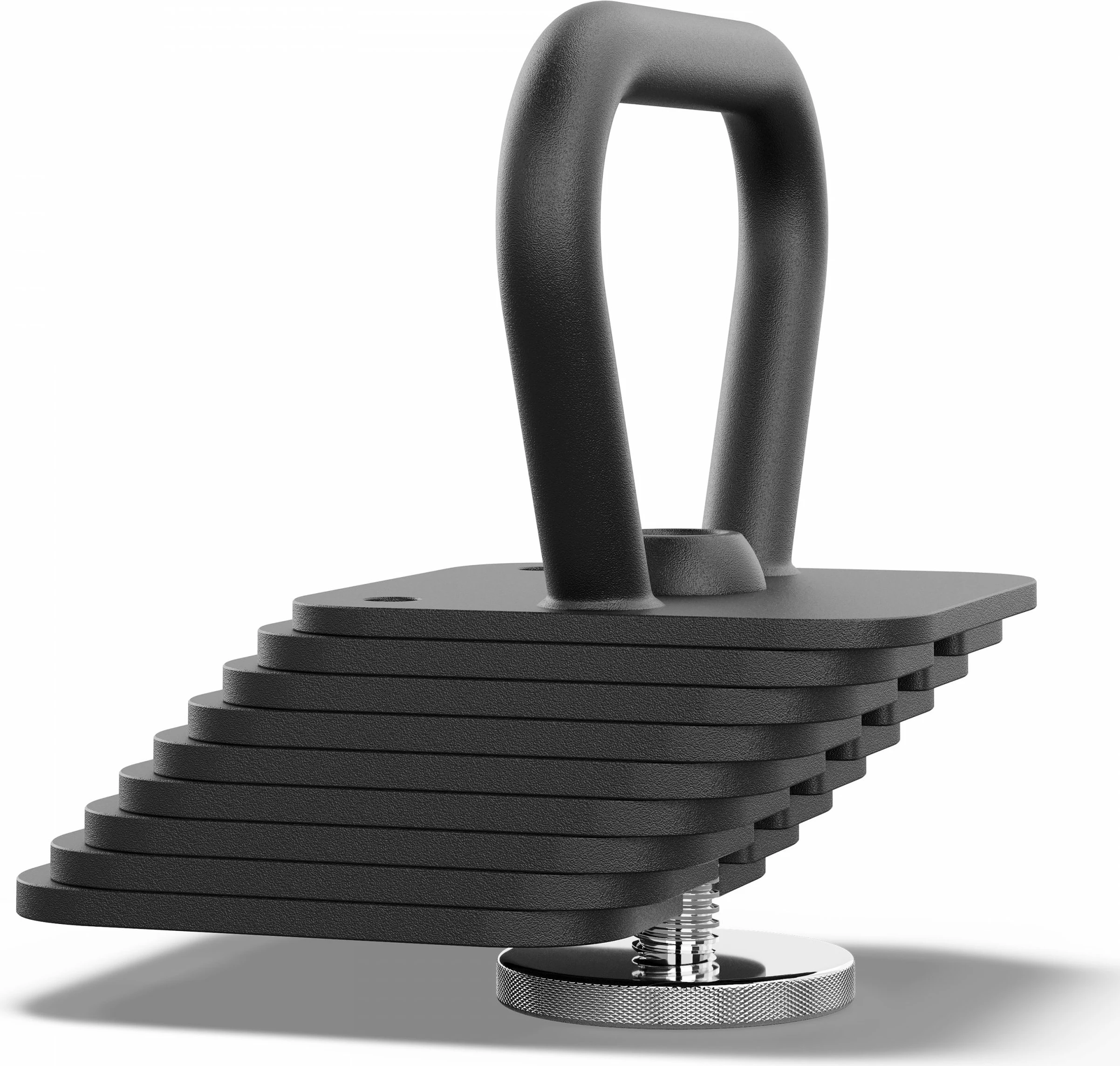 Kettlebell Zipro Square, peshë e rregullueshme deri 19 kg, e zezë