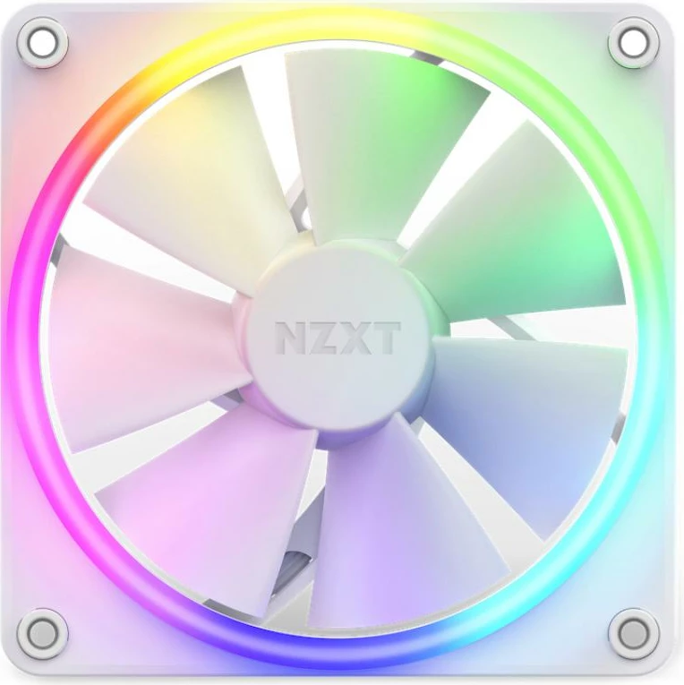 ventilator kasë kompjuteri NZXT F Series F120 RGB 120mm 500rpm 27-32dB (RF-R12TF-W1) i bardhë, set 3 copë