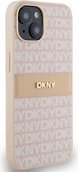 Mbështjellës DKNY Mono Stripe & Metal Logo për iPhone 15/14/13, Rozë
