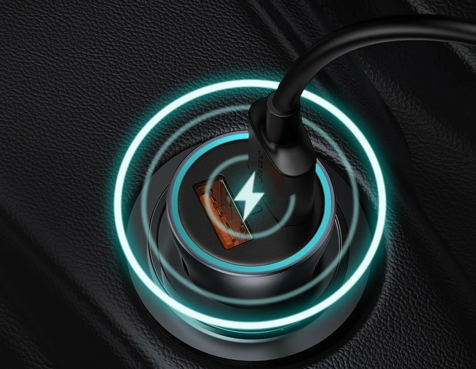 Karikues veture Baseus Golden Contactor Pro, 40W, 2 porta USB-A/USB-C, me kabllo USB-C, Gri