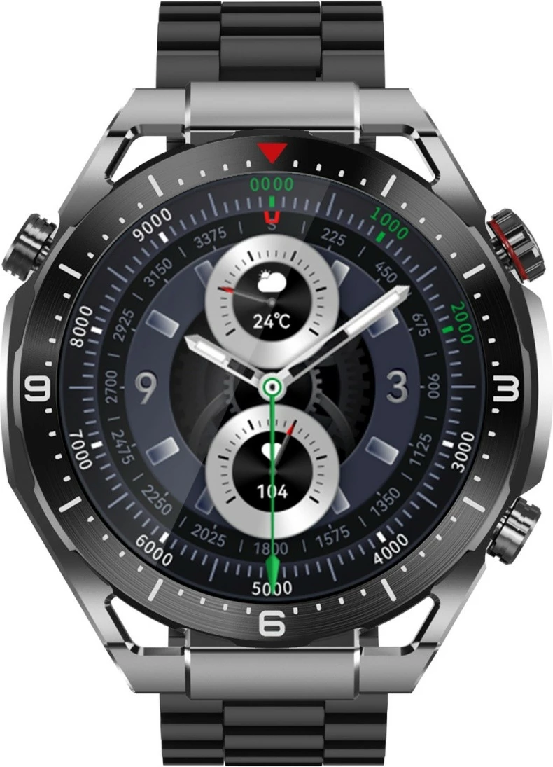 Smartwatch EcoWatch EW01, 1.5", Bluetooth, 400 mAh, i zi, set me 3 paskash