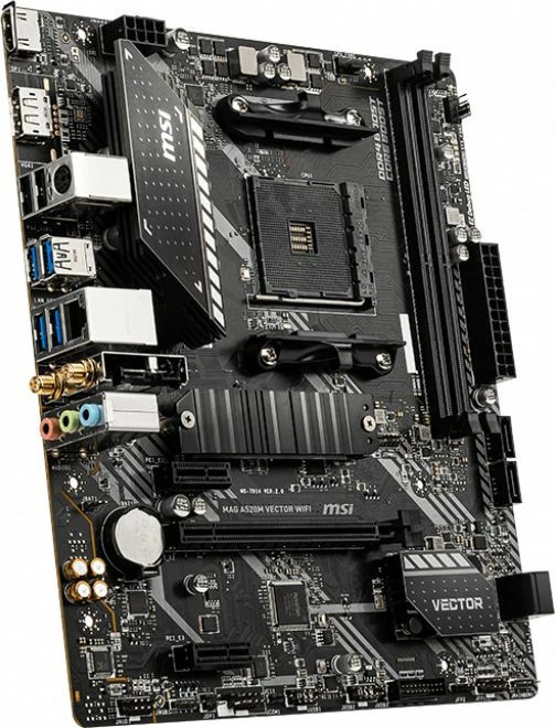 Pllakë amë MSI MAG A520M Vector WiFi, DDR4 64GB, mATX, Bluetooth, me antena (2 copë)