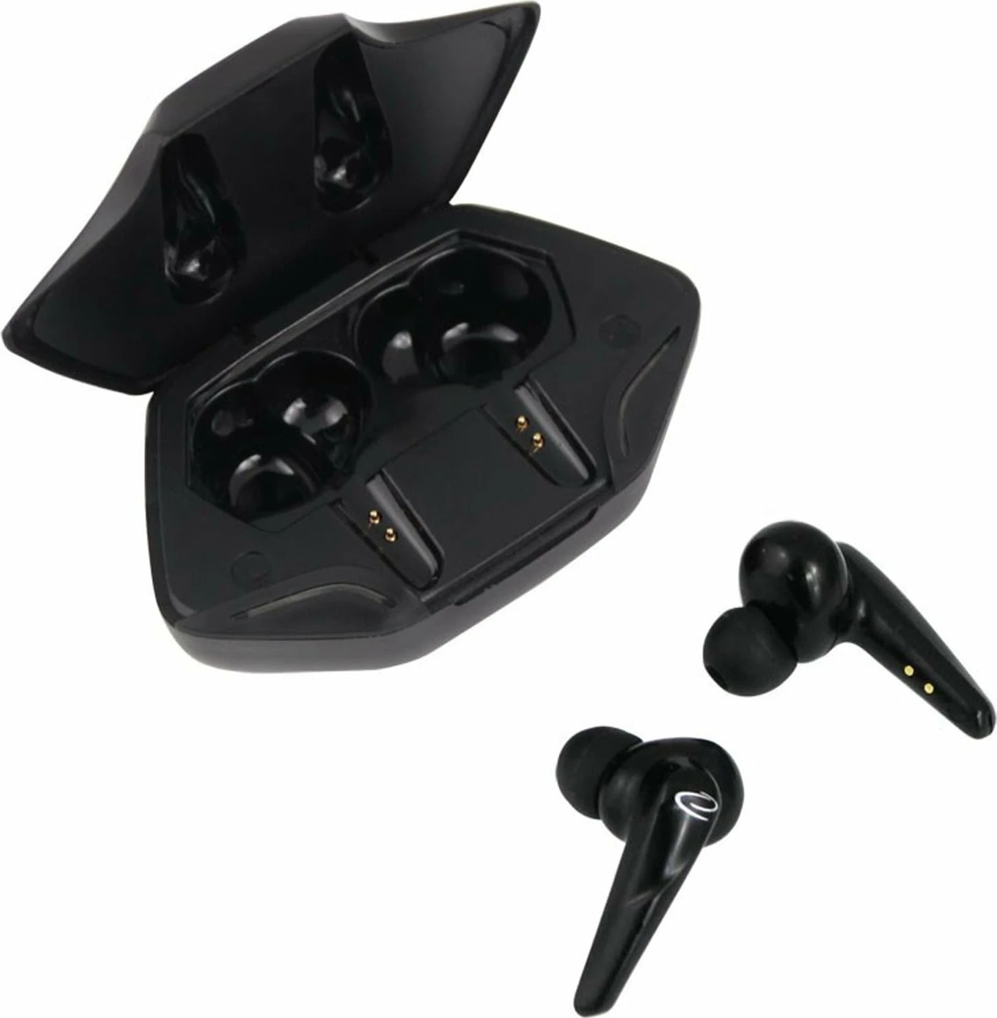 Kufje Esperanza EH231K TWS Bluetooth 5.0 me mikrofon, in-ear, me kasë karikimi 300mAh, të zeza, me kabllo USB-C 25cm