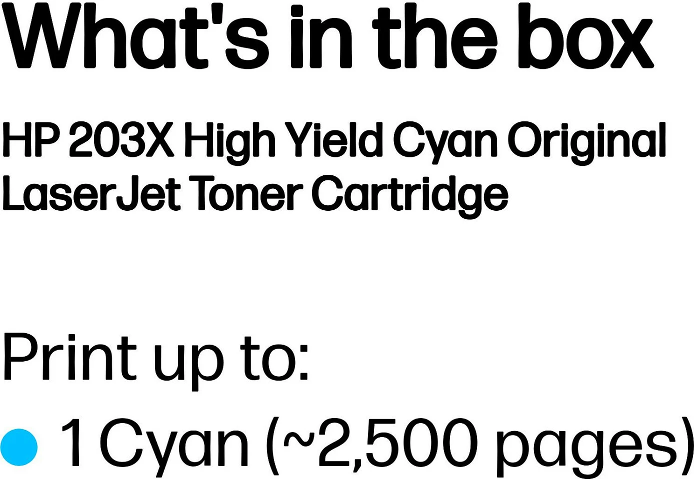 Toner HP 203X CF541X, XL 2500 faqe, Cyan