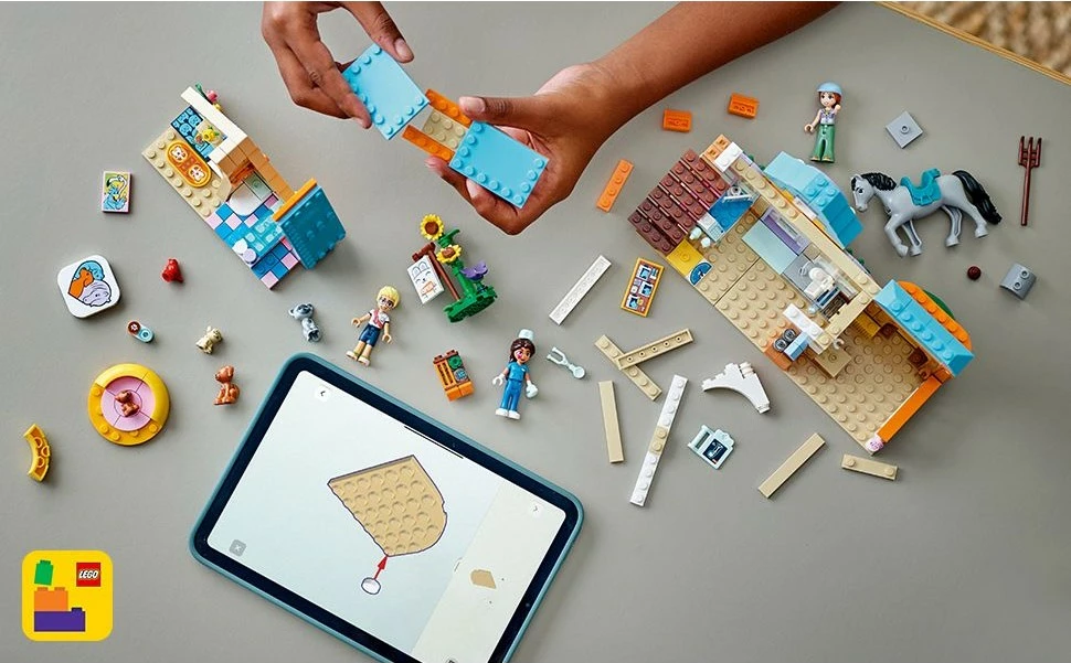 Set ndërtimi LEGO Friends 42651, klinikë veterinare për kuaj dhe kafshë, 428 pjesë, multikolor