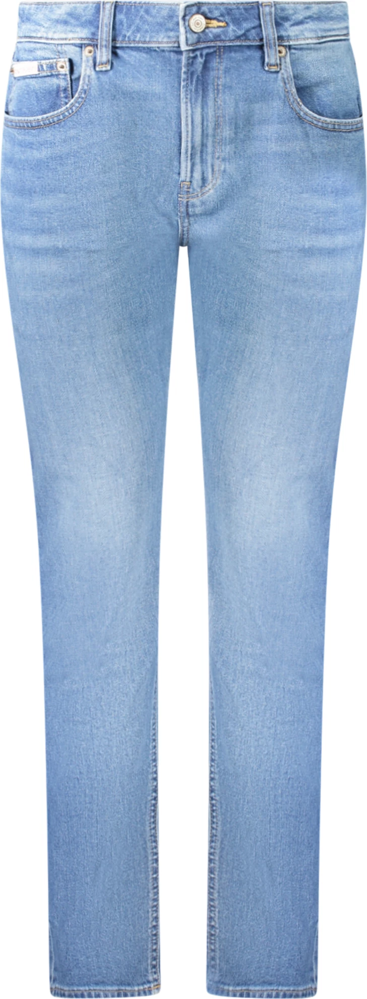 Pantallona xhins Calvin Klein për femra, të kaltërta