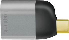 Adapter USB-C LogiLink USB 3.2 Gen2 në Mini DisplayPort, 8K/60Hz, alumin, zi/gri
