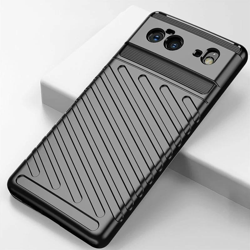 Mbështjellës Hurtel Thunder Case për Google Pixel 6, TPU, i zi
