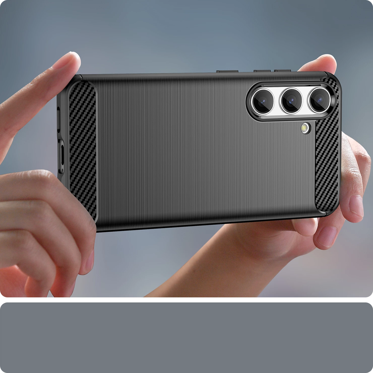 Mbështjellës Hurtel Carbon Case për Samsung Galaxy S24, TPU, i zi