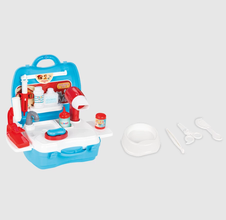 Lodër për fëmijë Pilsan Veterinary Kit with Carrying Case (21 pjesë)