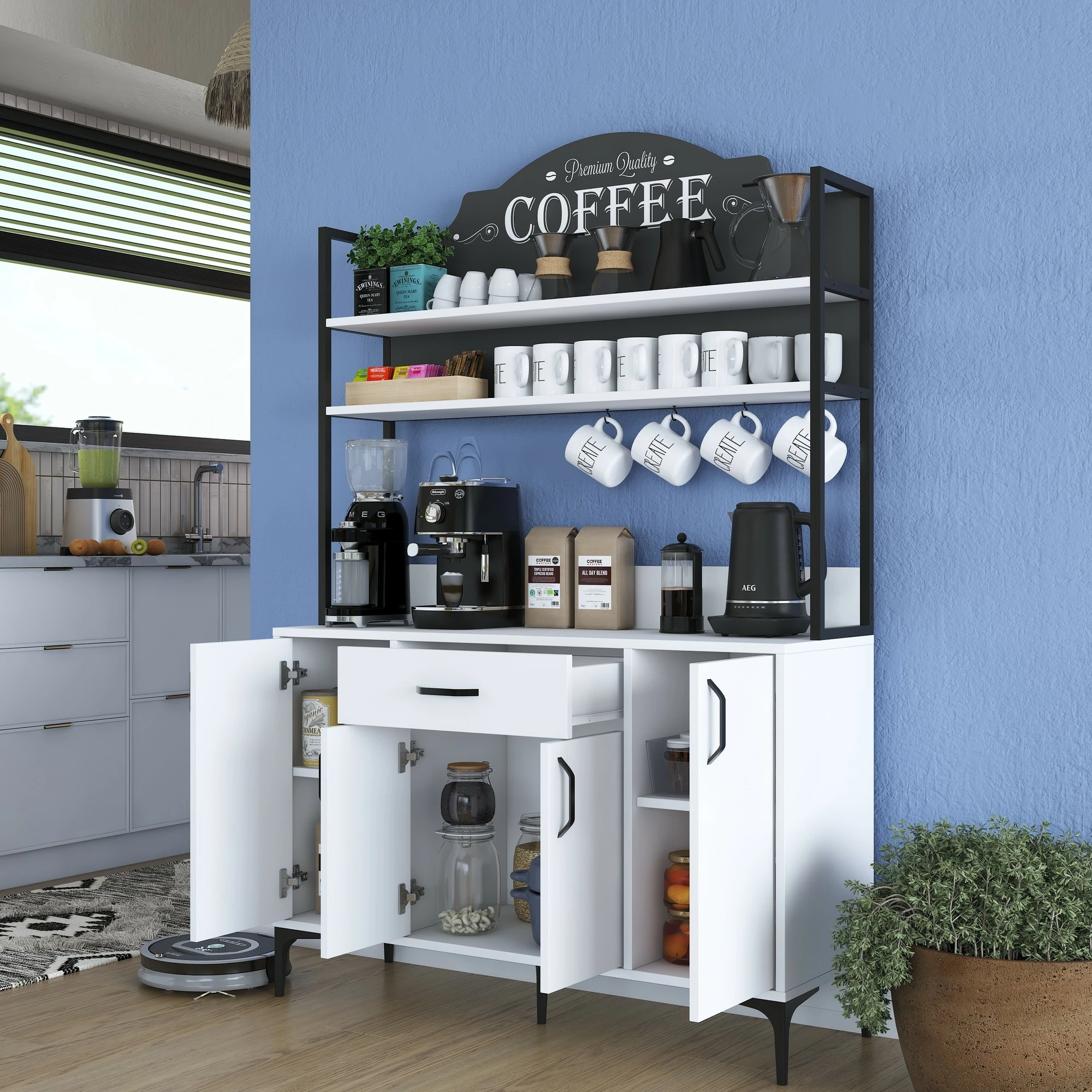 Dollap multifunksional, i bardhë, JE130 - 2987