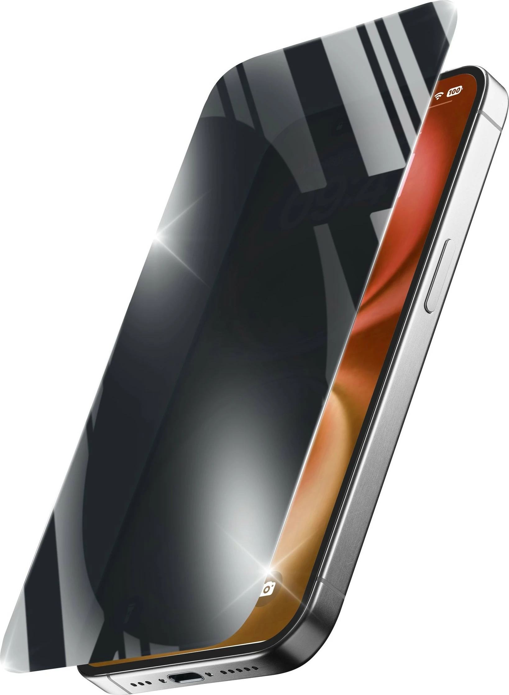 Mbrojtës ekrani privatësie Cellular Line Xtreme Glass për iPhone 16, xham i temperuar, transparent