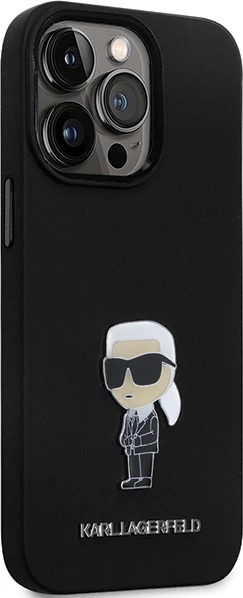 Mbështjellës Karl Lagerfeld KLHCP14XSMHKNPK për iPhone 14 Pro Max 6.7", silikon, i zi
