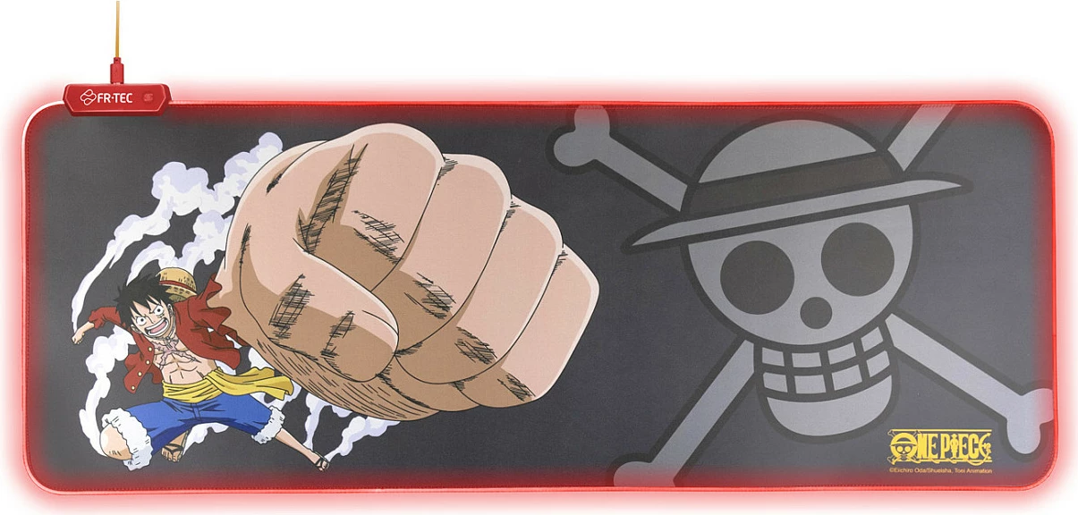 Mauspad Blade One Piece Luffy gaming, i zi me të kuqe
