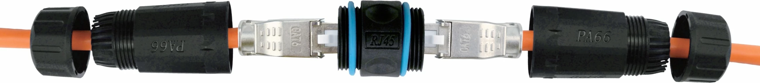 Coupler rrjeti Equip Cat.6A RJ45, i jashtëm, IP68, zi, kaltër