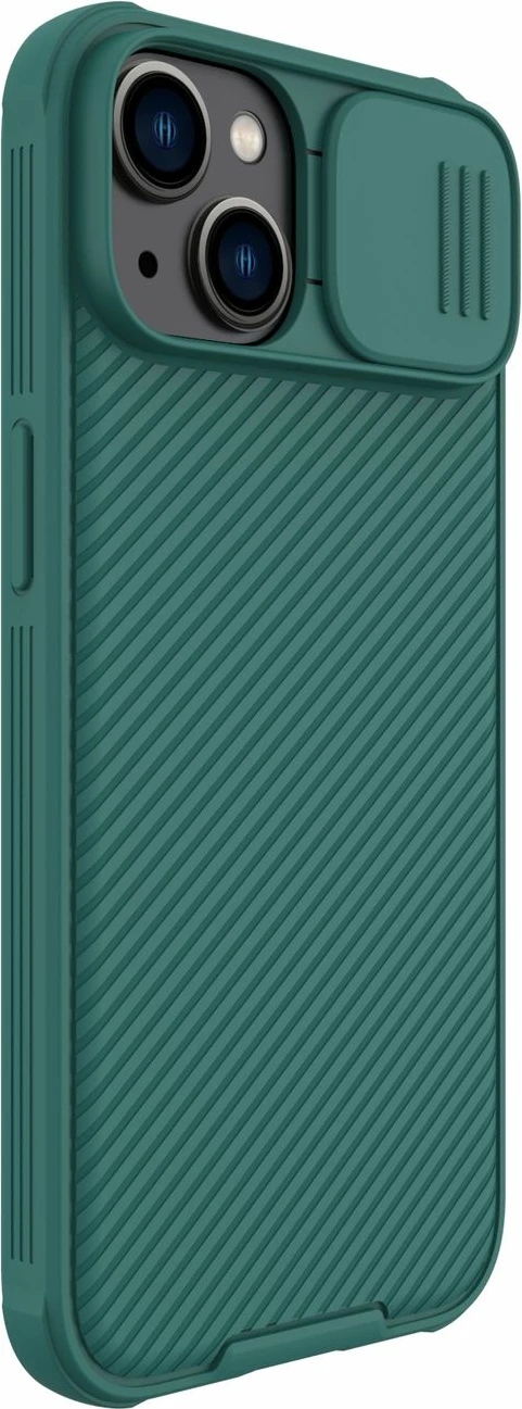 Mbështjellës Nillkin CamShield Pro për iPhone 14 Plus, me kapak kamere, Gjelbër