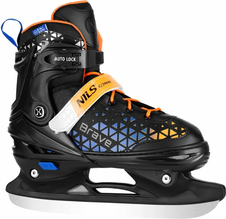 Rollera për fëmijë Nils Extreme NH18190A 4-in-1, kaltër-portokalli, set me board hokeji