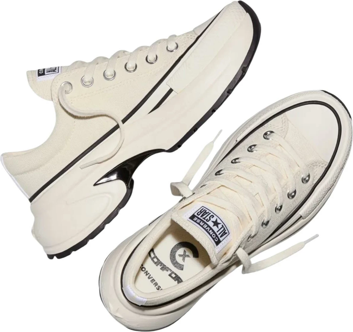 Atlete për femra Converse Run Star Crush Ox, të bardha/zi [Madhësia: 40]