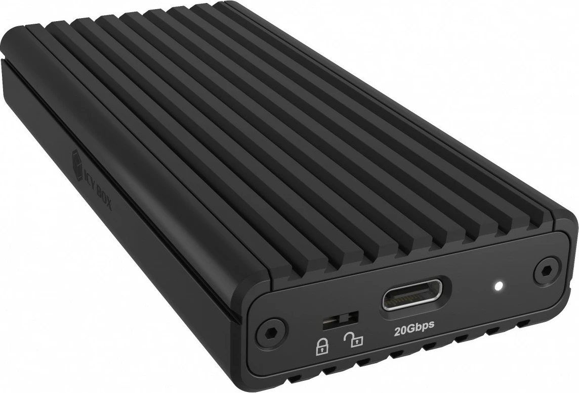 Kasë e jashtme IcyBox IB-1917M-C32, për NVMe M.2 SSD, USB 3.2 Gen 2x2, e zezë