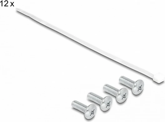 Patch panel DeLOCK 10" Keystone 12-port, 1U, metal, gri