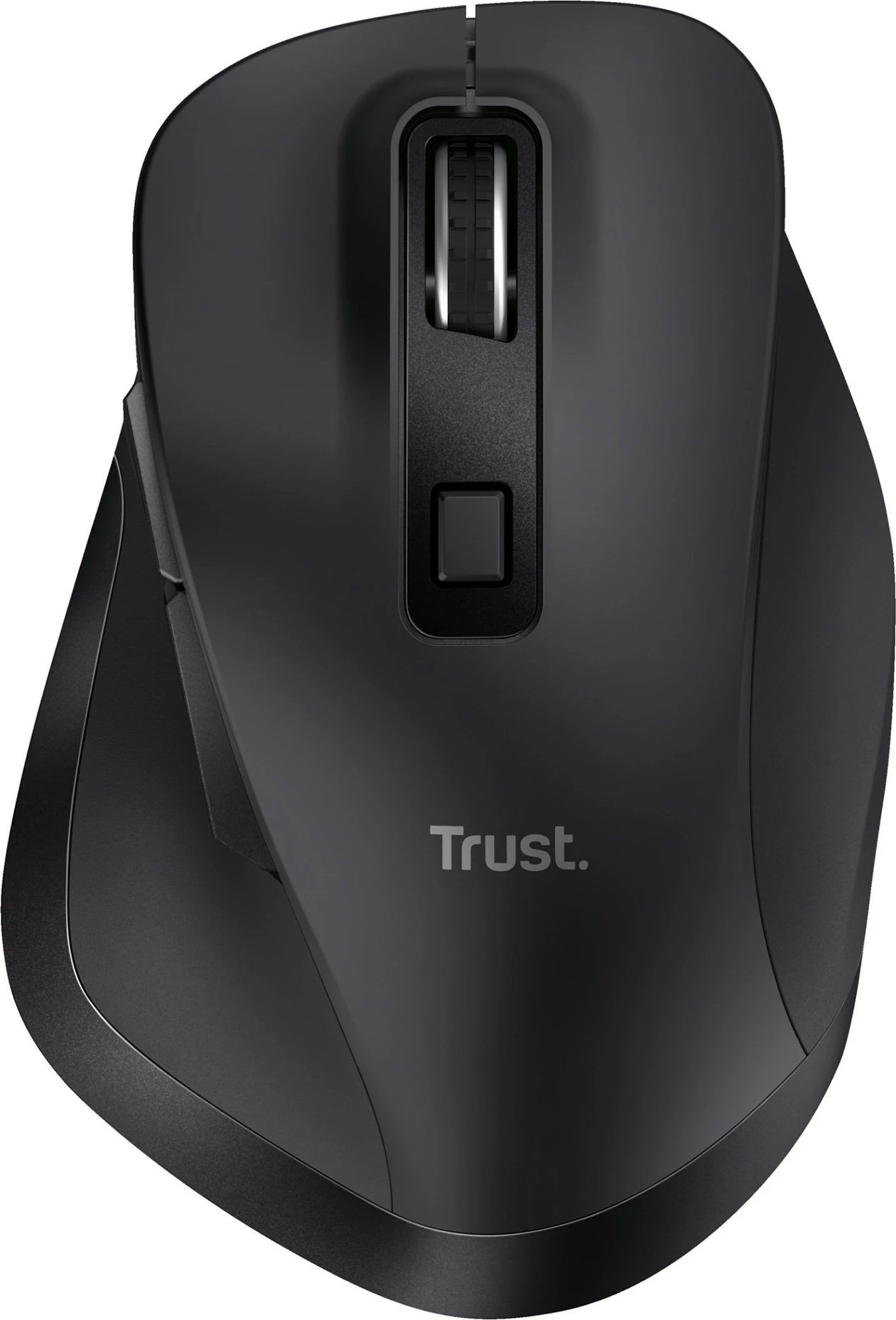 Maus Trust Fyda, wireless RF, rimbushshme, 2400 DPI, e zezë