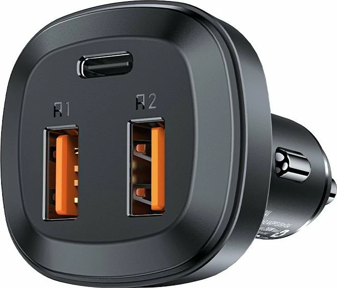 Karikues veture Acefast B9 66W, 2x USB-A + 1x USB-C, karikim i shpejtë, i zi