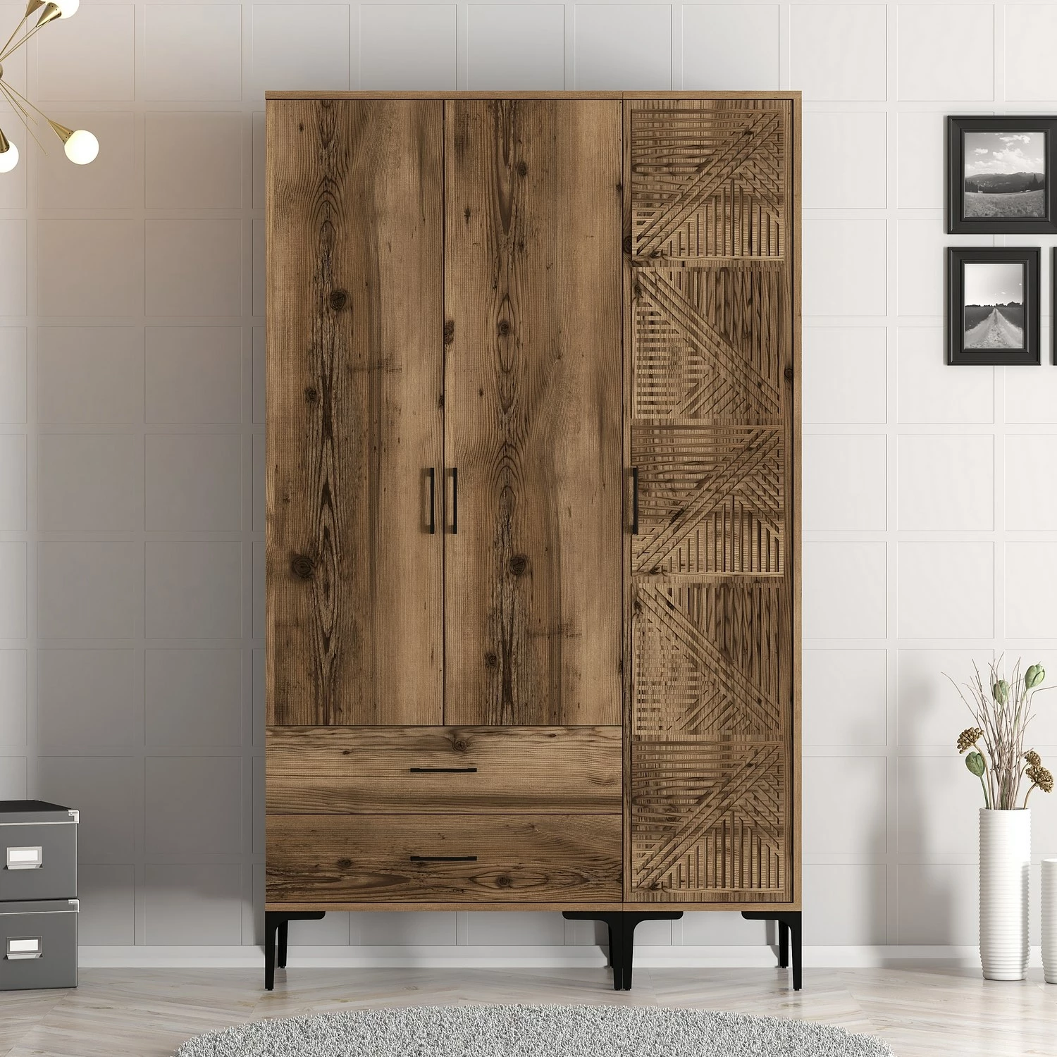 Dollap Walnut Skye Decor, Kumsal PT
