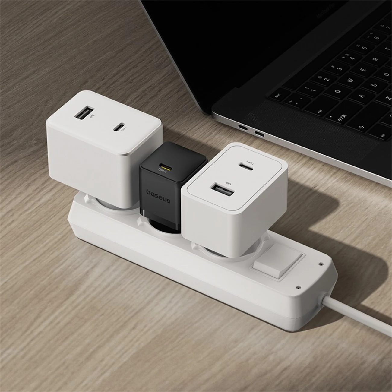 Karikues muri Baseus Palm 1C 20W me kabllo USB-C 1m, i zi