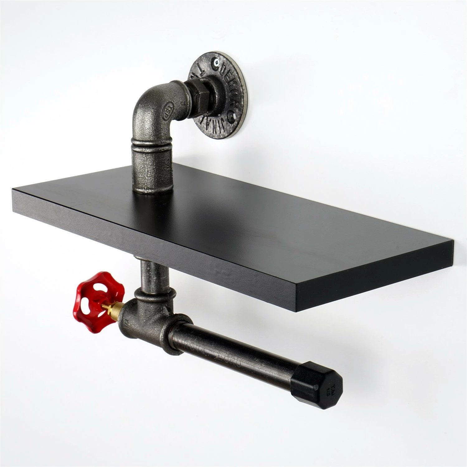 Mbajtës letre tualeti industrial, ngjyrë e zezë dhe argjendtë, Boruraf241