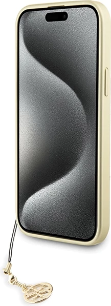 Mbështjellës Guess 4G Charms për iPhone 15 Pro Max, Gri
