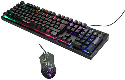 Set tastierë & Maus gaming me kabllo Marvo KM409, 104 taste, anti-ghosting 19 taste, 2400 DPI, RGB, 2n1