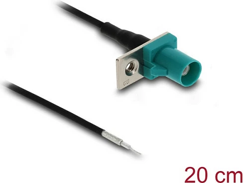 Kabllo antene DeLOCK 90725, FAKRA Z (mashkull), 0.2 m, 50Ω, zi/kaltër