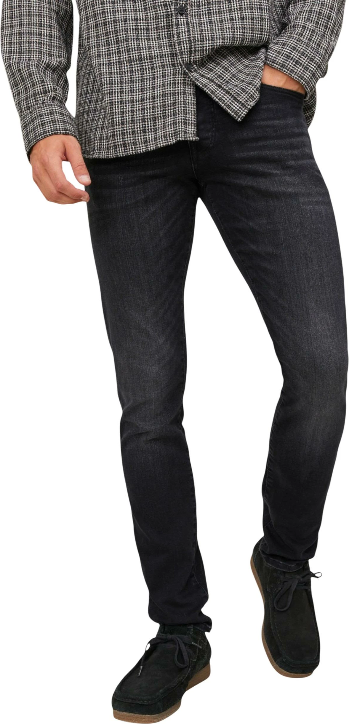 Xhinse për meshkuj Jack & Jones JJIGLENN JJICON JJ 557, të zeza [Madhësia: W36 L32]