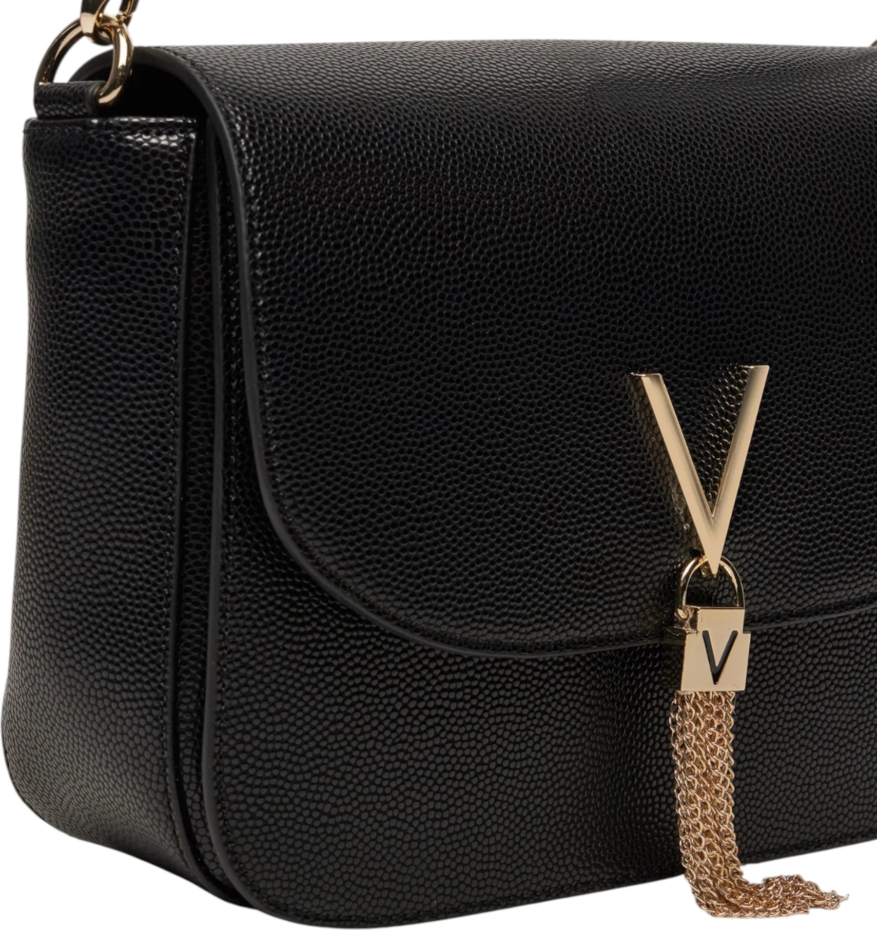 Çantë krahu për femra Valentino Bags DIVINA VBS1R404G, e zezë ari