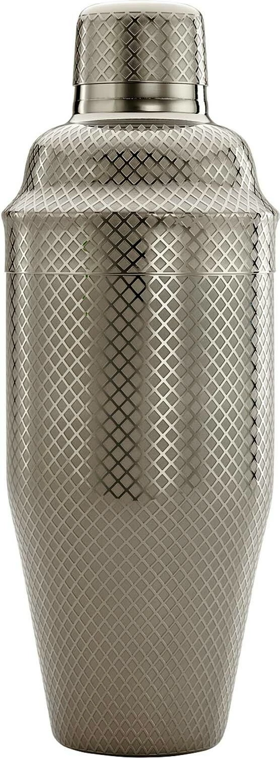 Shaker koktej 3-pjesësh, BarFly Diamond Lattice Japanese, 700 ml, e zezë