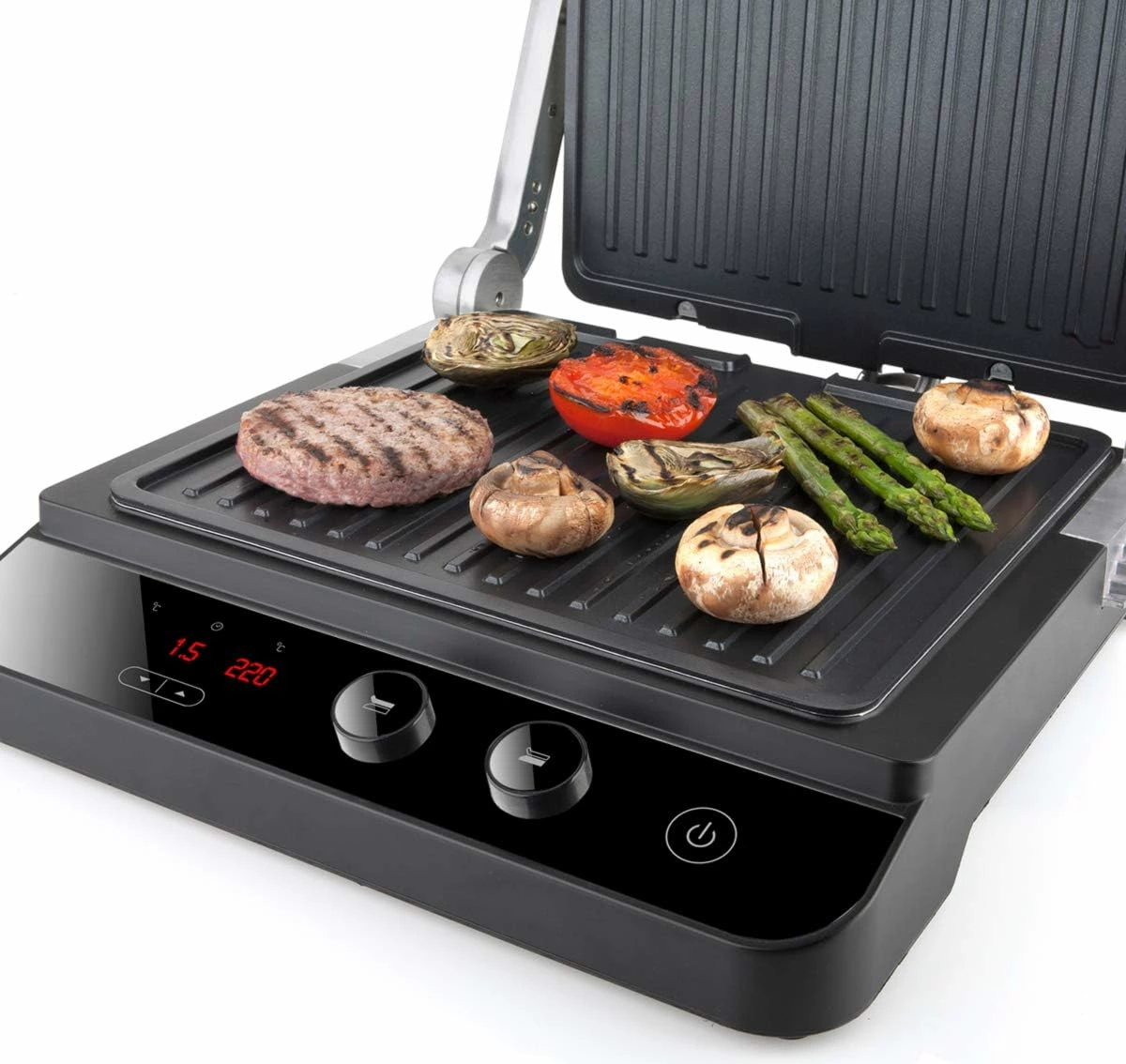 Grill kontakti Black&Decker BXGR2000E 2000W, 29×26 cm, i zi