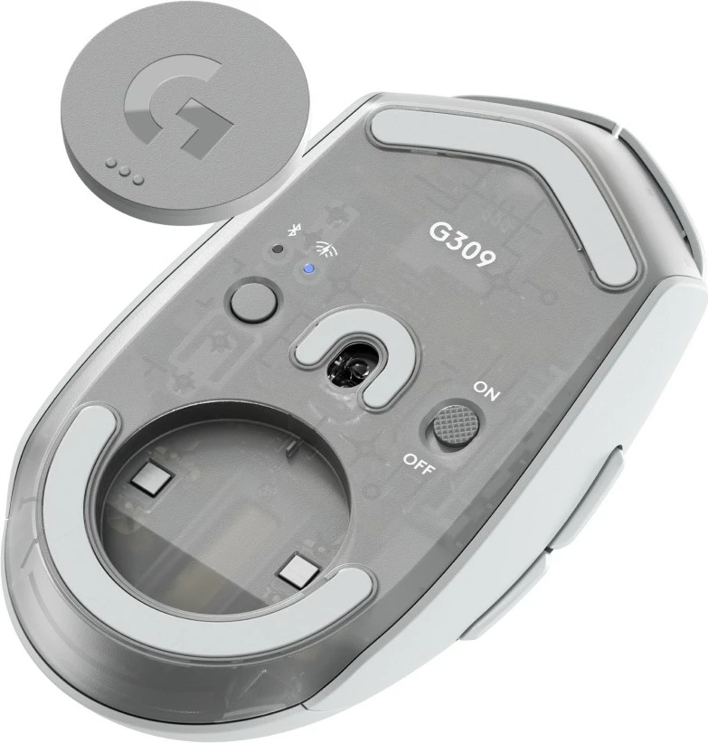 Maus Logitech G 910-007207, Optik, RF Wireless + Bluetooth, 2560 DPI, Bardhë