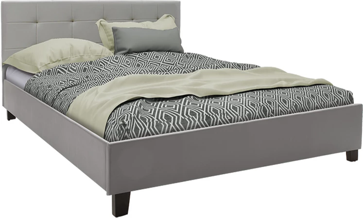 Krevat dopio Mago pu ngjyrë gri mat 150x200cm