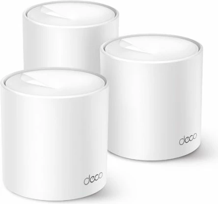 Sistem Mesh WiFi TP-Link Deco X10 AX1500 Wi‑Fi 6, set 3 copë, i bardhë