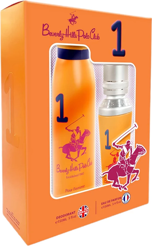 Set Eau de Parfum dhe deodorant për femra Beverly Hills Polo Club Women One, 100ml + 150ml