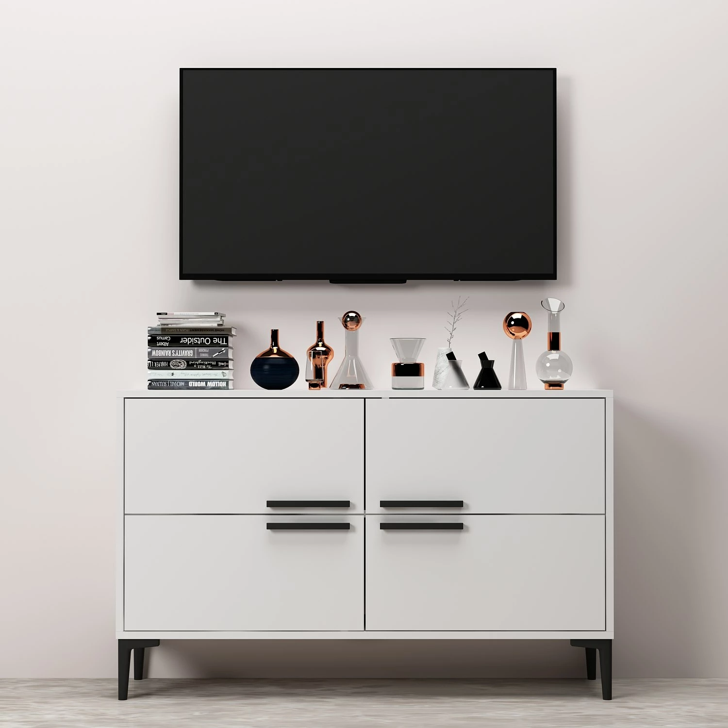 Komodë për TV Hanah Home, e bardhë