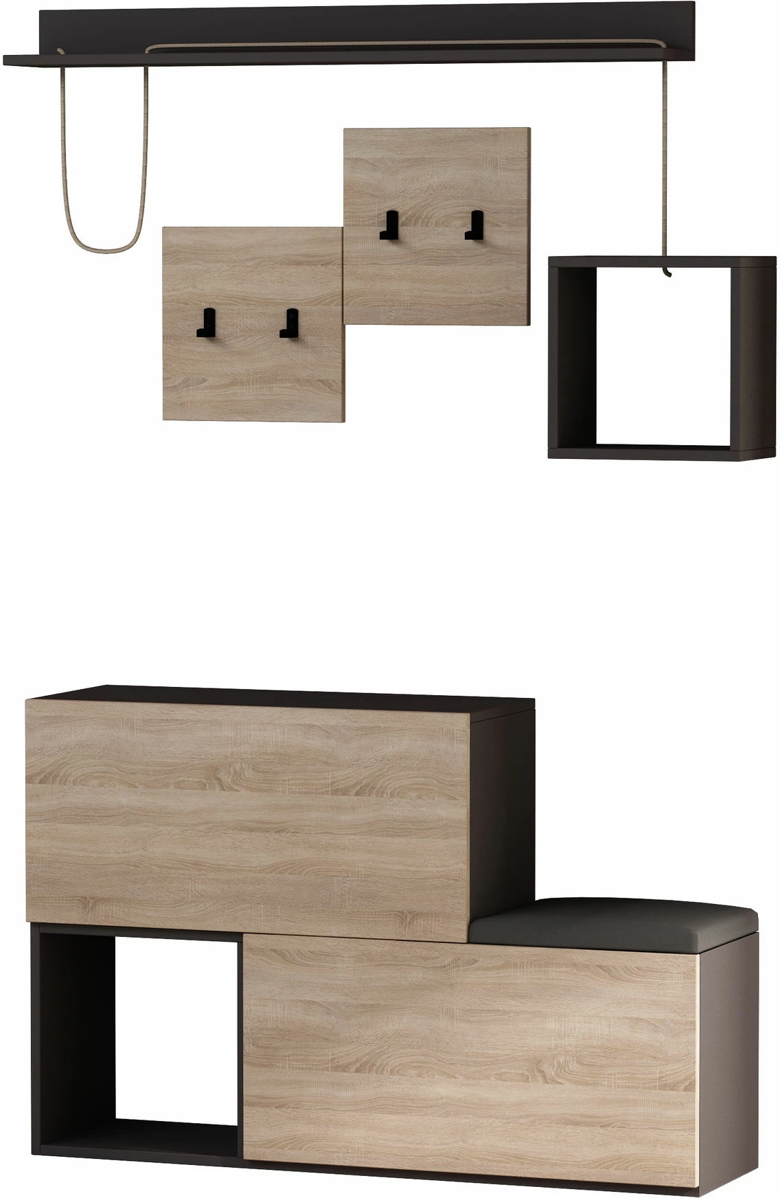 Stendë korridori Skye Decor, Holdon, anthracite, sonomo