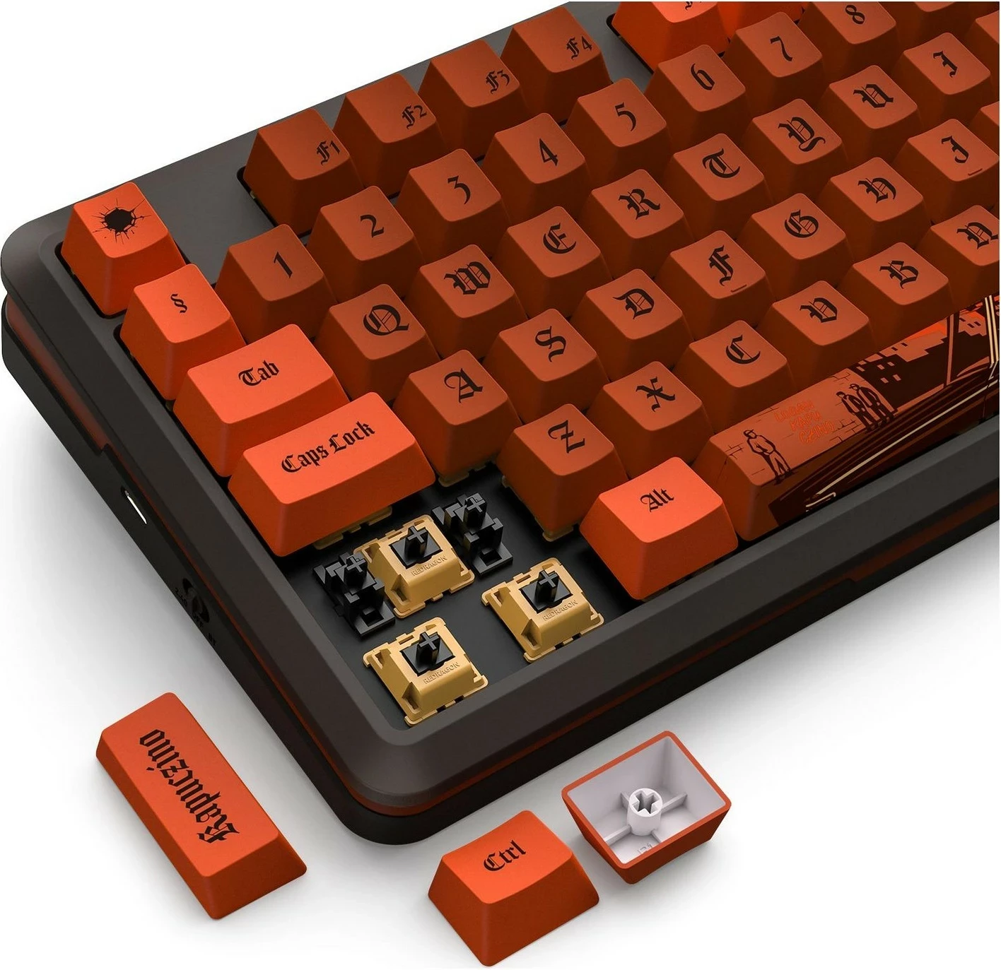 Tastierë mekanike Redragon K4PUC21N0 PRO, 75%, RGB, wireless/wired, Lion Linear, e kuqe